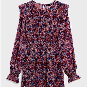 Smocked fit and flare dress